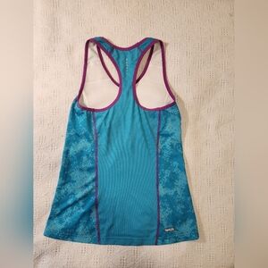 Teal and Purple Racerback The North Face Women's Tank Top Size Small
